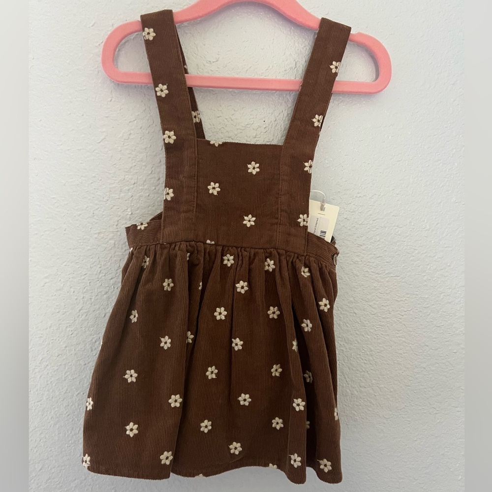 Rylee + Cru Corduroy Floral Overall Dress